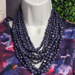Natasha Elegant Purple Beaded Necklace